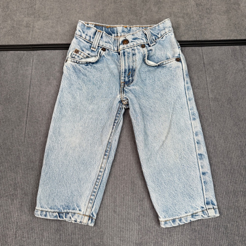 Levis 550 Relaxed Fit Light Wash Orange Tab Vintage Toddler Jeans Size 4T